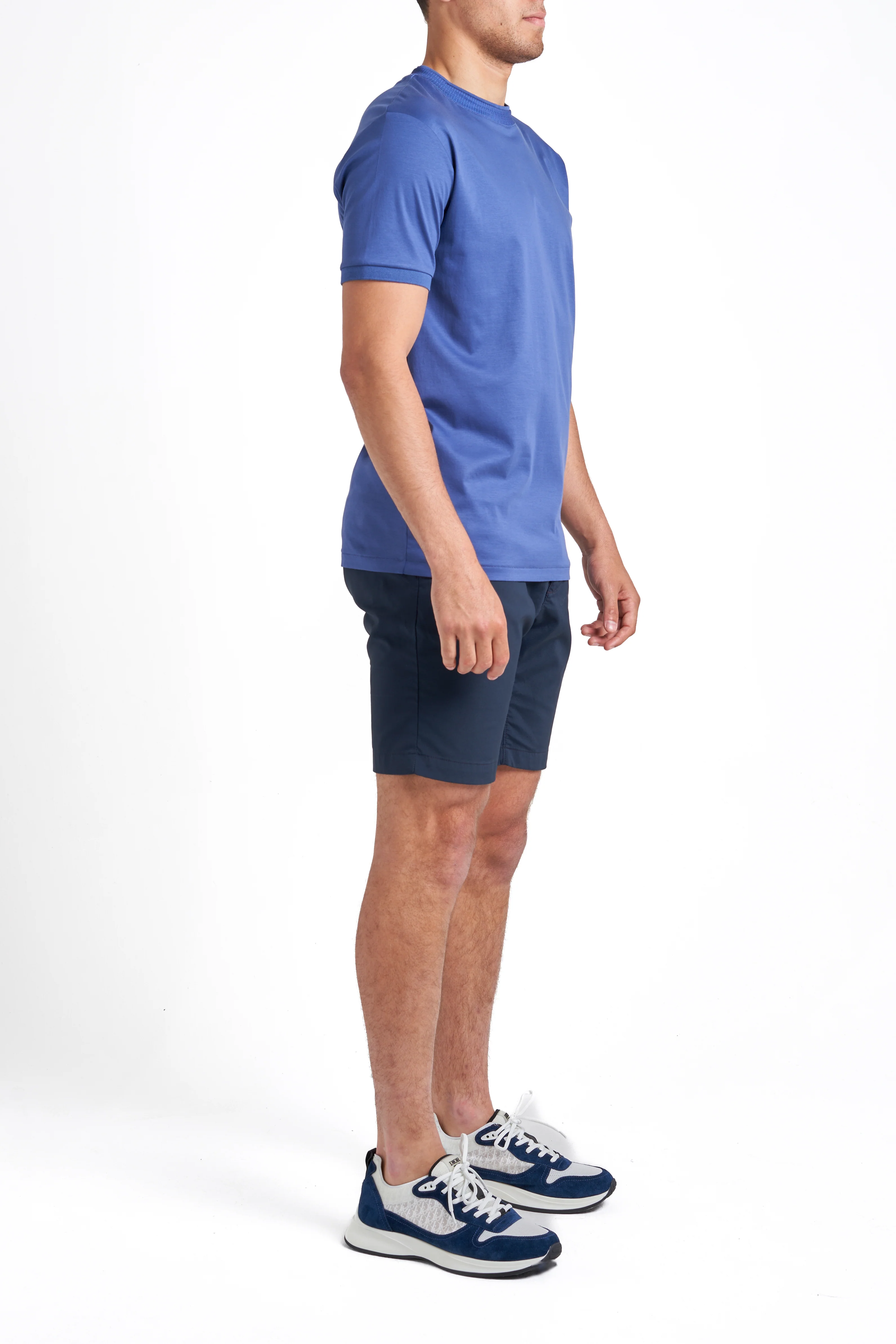 Azure Blue Collar T-Shirt - Image 4