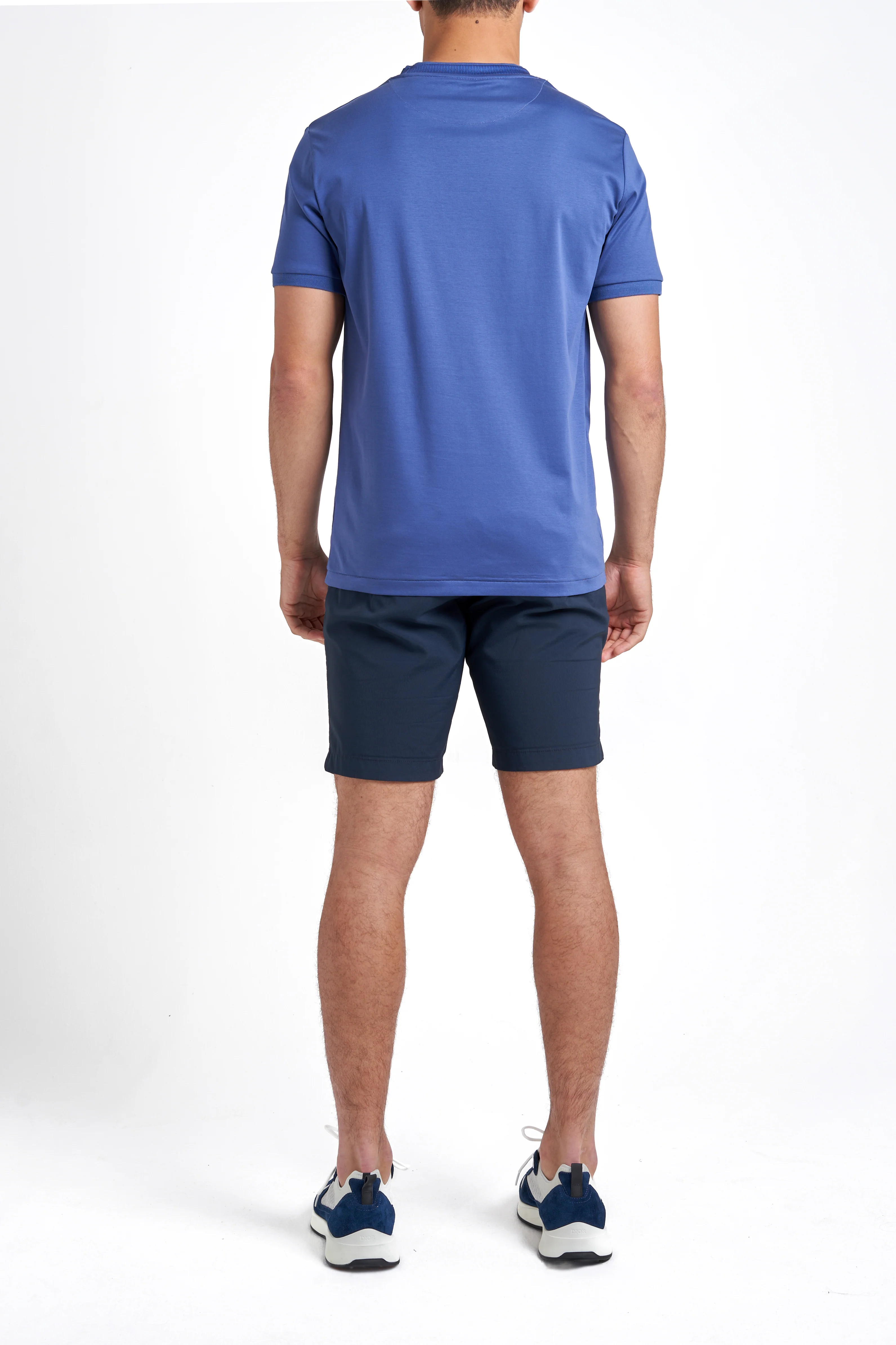 Azure Blue Collar T-Shirt - Image 8