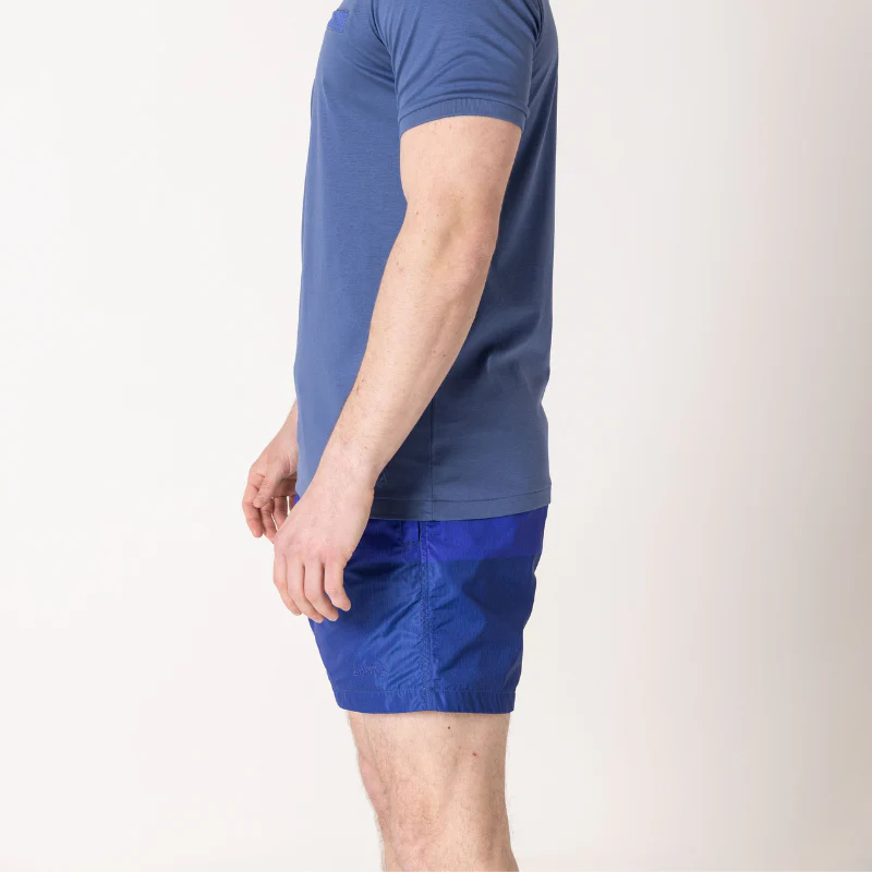 Azure|Navy Blue Split Swim Shorts - Image 8