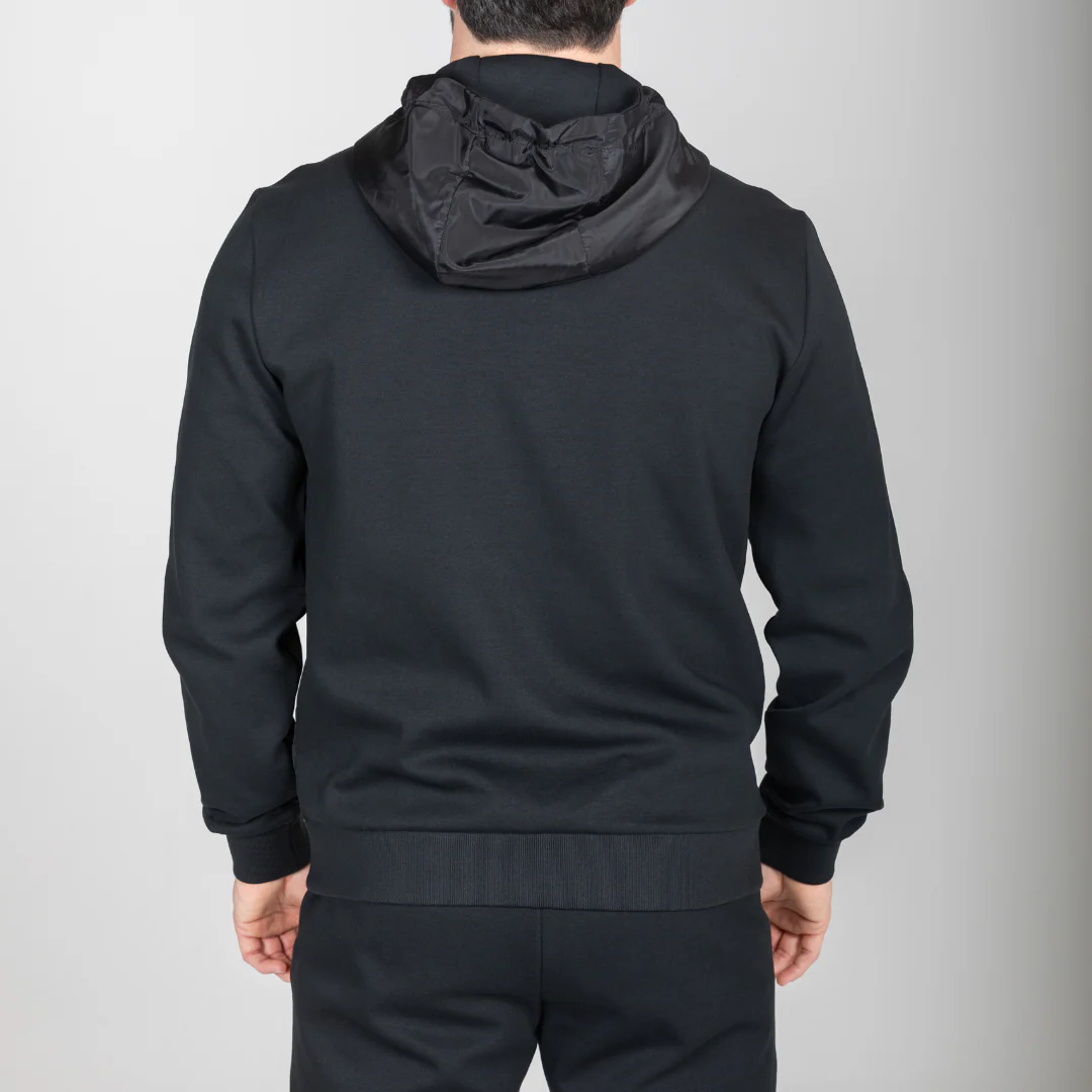 Black Hybrid Zip Hoodie - Image 6