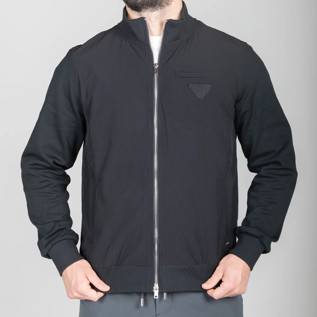 Black Hybrid Zip Jacket - Image 3