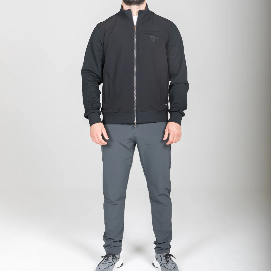 Black Hybrid Zip Jacket - Image 8