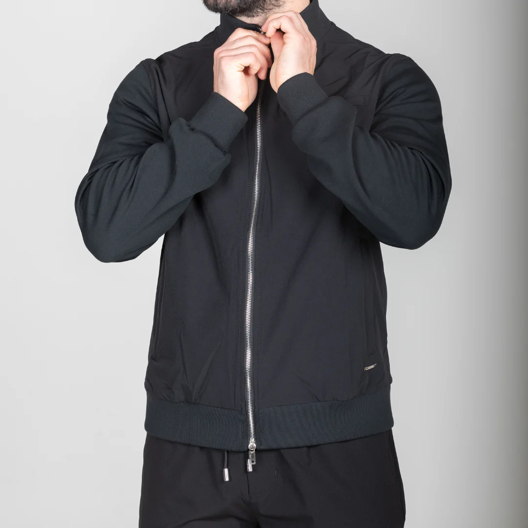 Black Hybrid Zip Jacket - Image 9