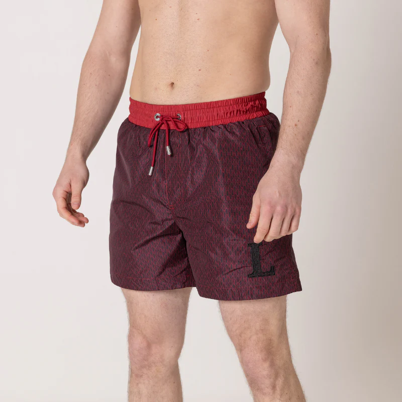 Black 'L' Swim Shorts - Image 7