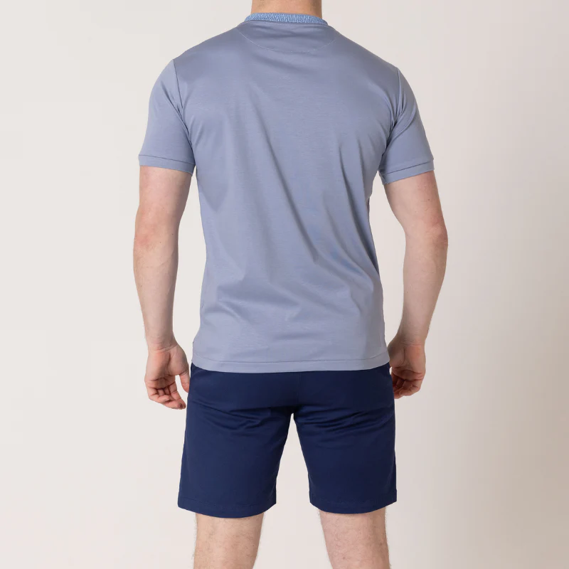 Steel Blue Collar T-Shirt - Image 10