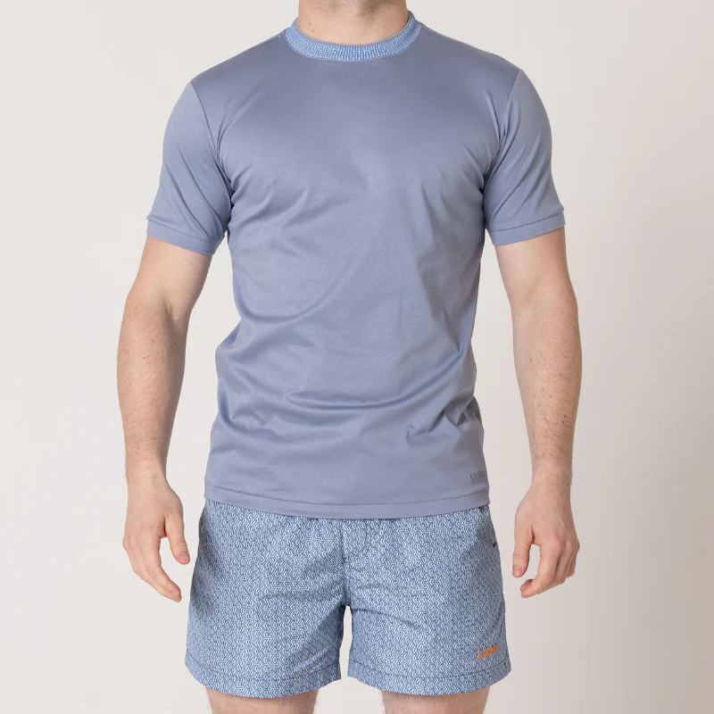 Steel Blue Collar T-Shirt - Image 5