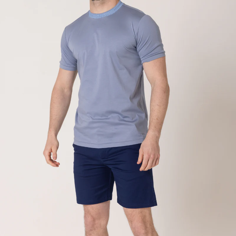 Steel Blue Collar T-Shirt - Image 6