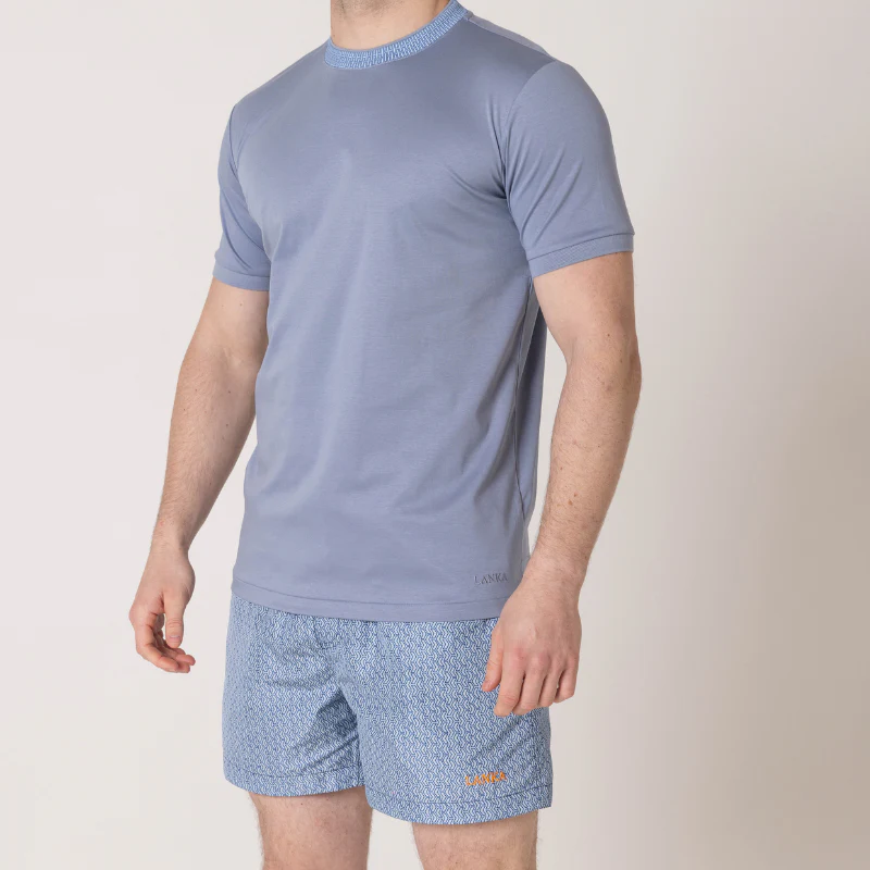 Steel Blue Collar T-Shirt - Image 7
