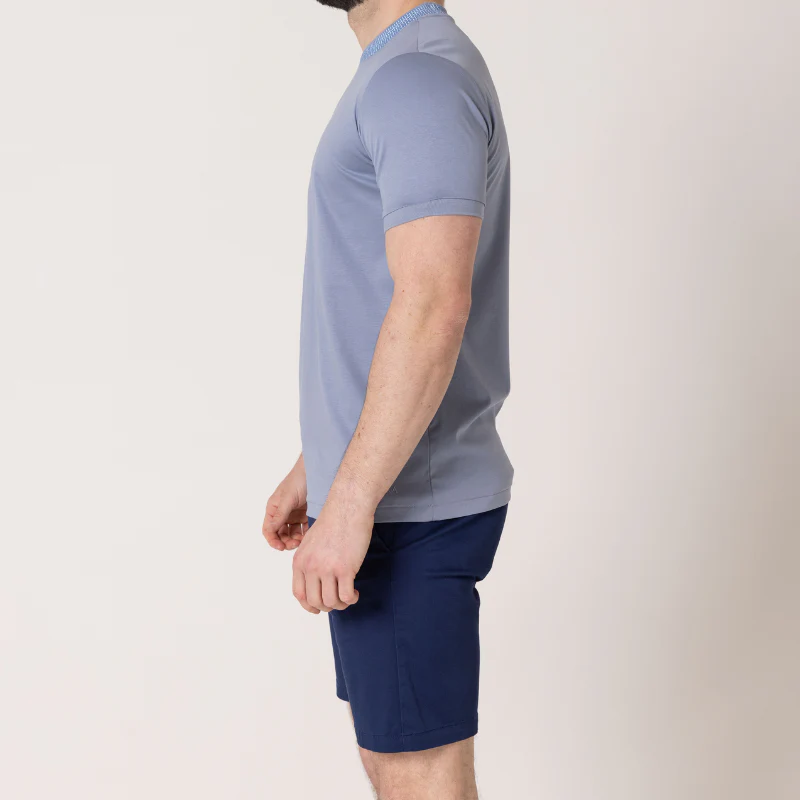 Steel Blue Collar T-Shirt - Image 8