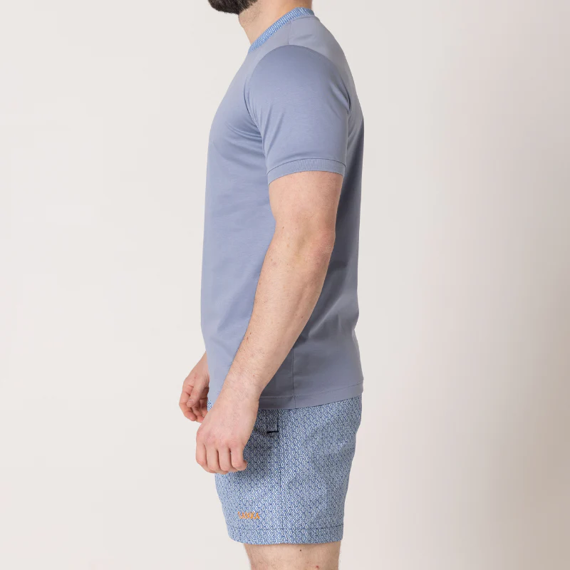 Steel Blue Collar T-Shirt - Image 9