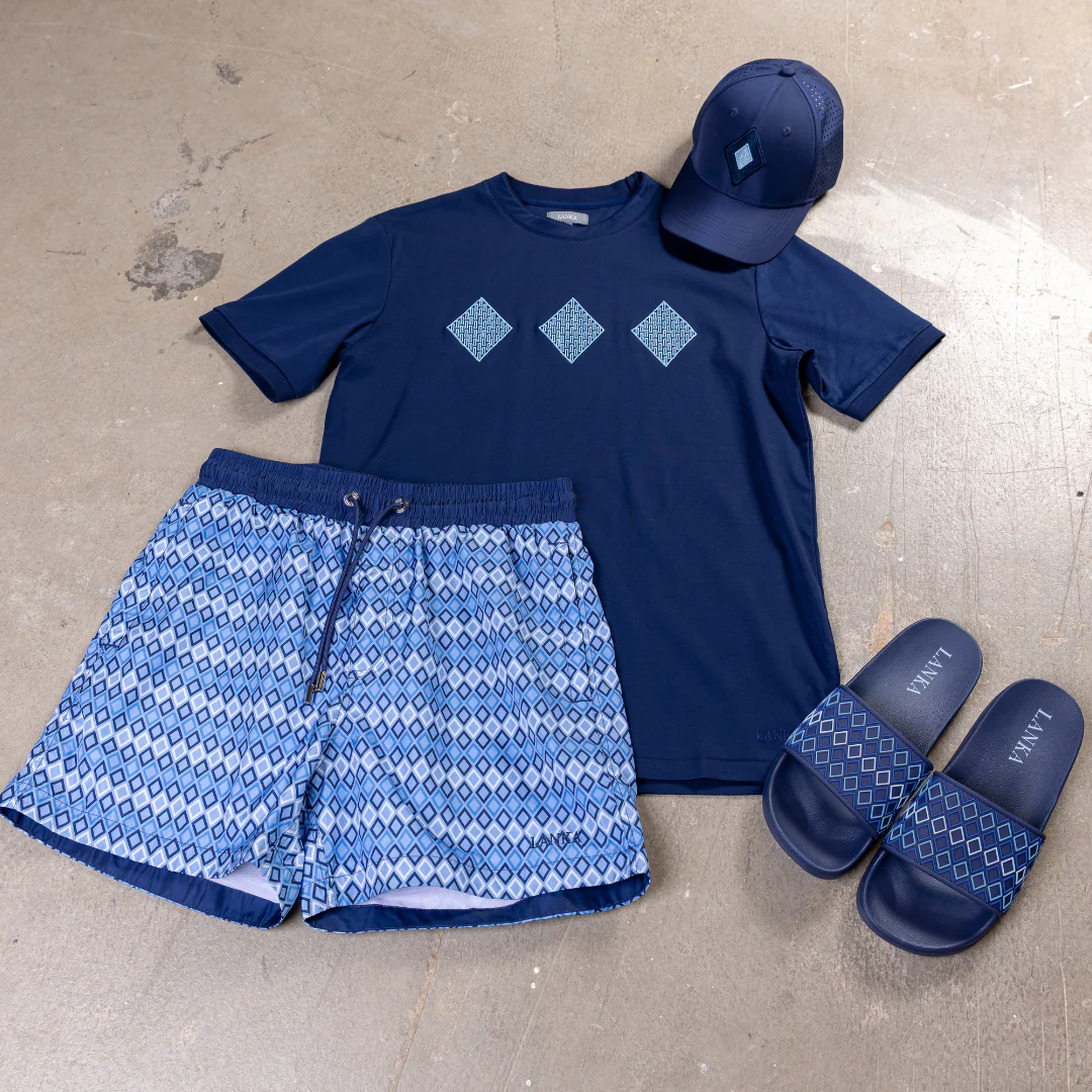 Navy Diamonds Cap - Image 3