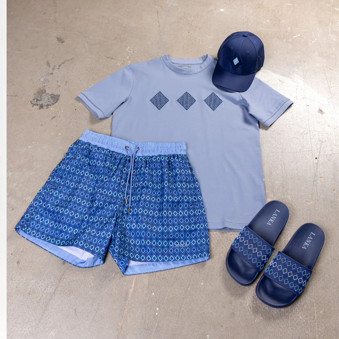 Navy Diamonds Cap - Image 4