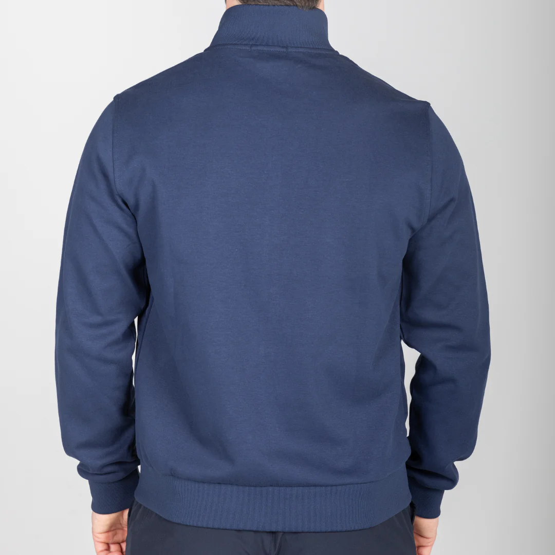 Navy Hybrid Zip Jacket - Image 5
