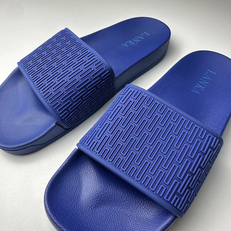 Navy | Azure Blue Pattern Sliders - Image 6