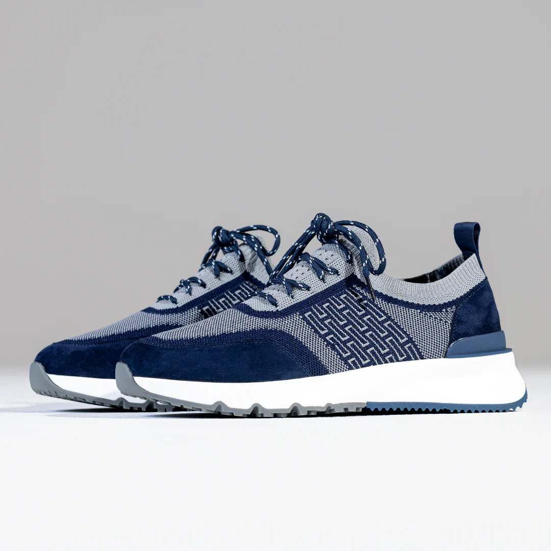 Navy Sky Knit Trainer - Image 3