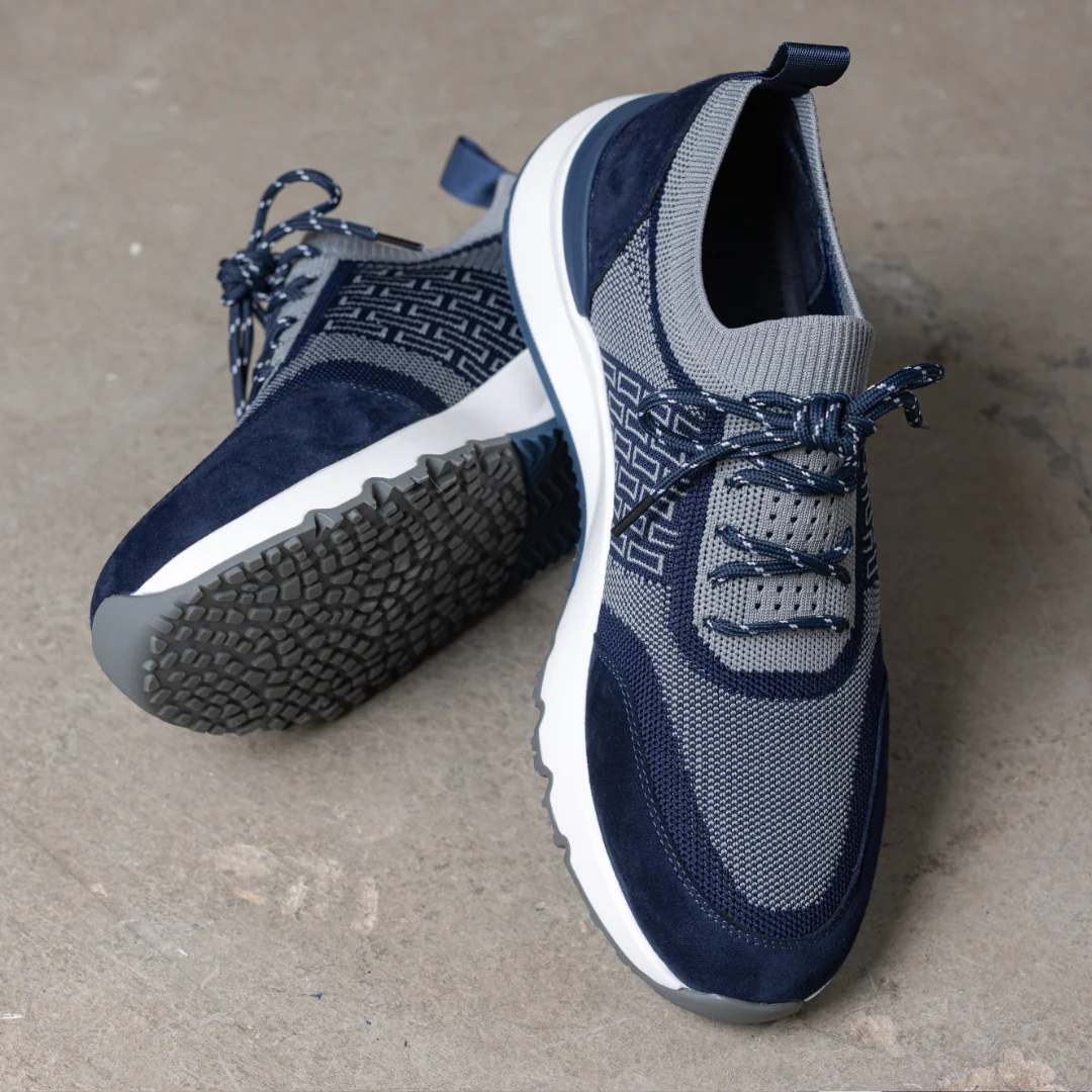 Navy Sky Knit Trainer - Image 4