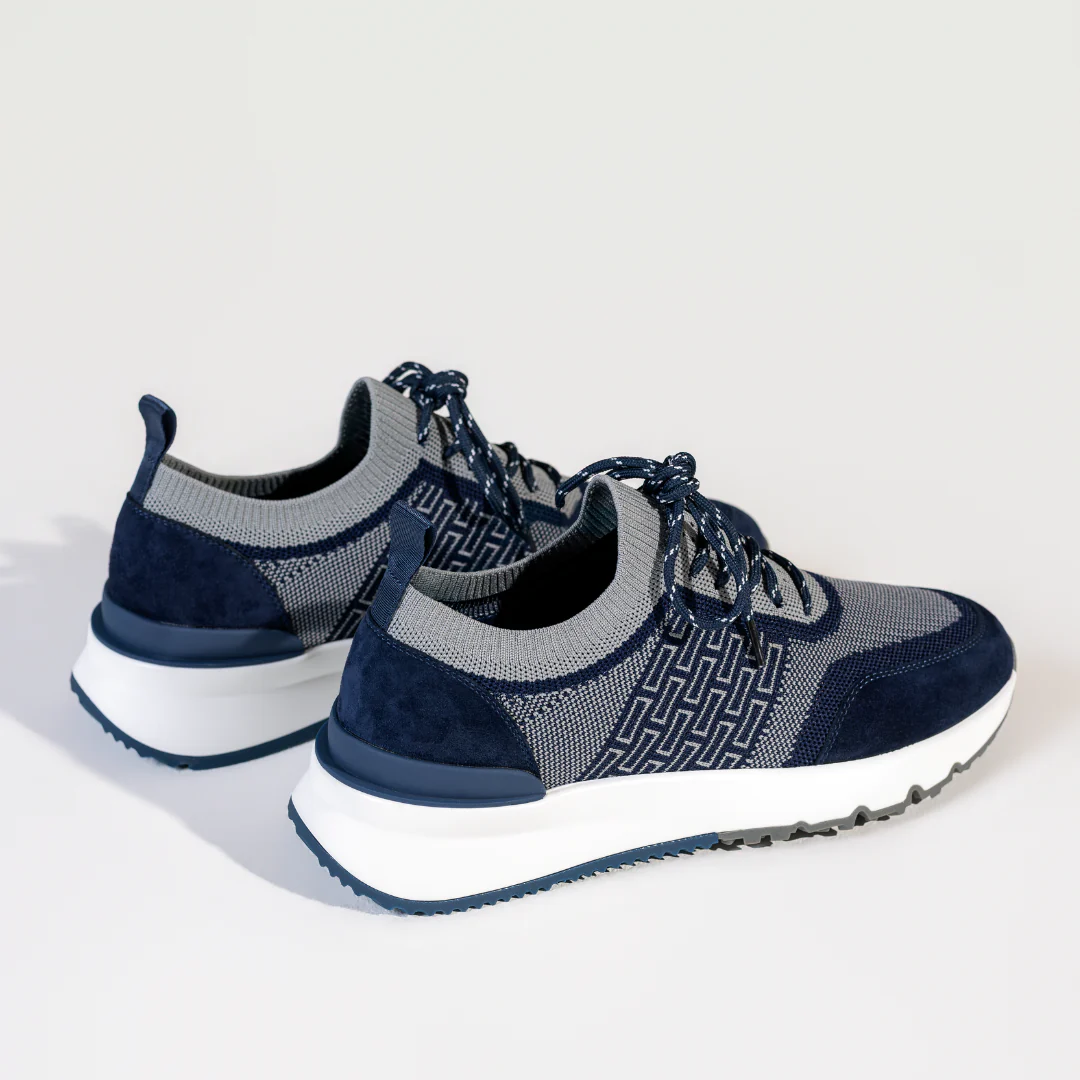 Navy Sky Knit Trainer - Image 5