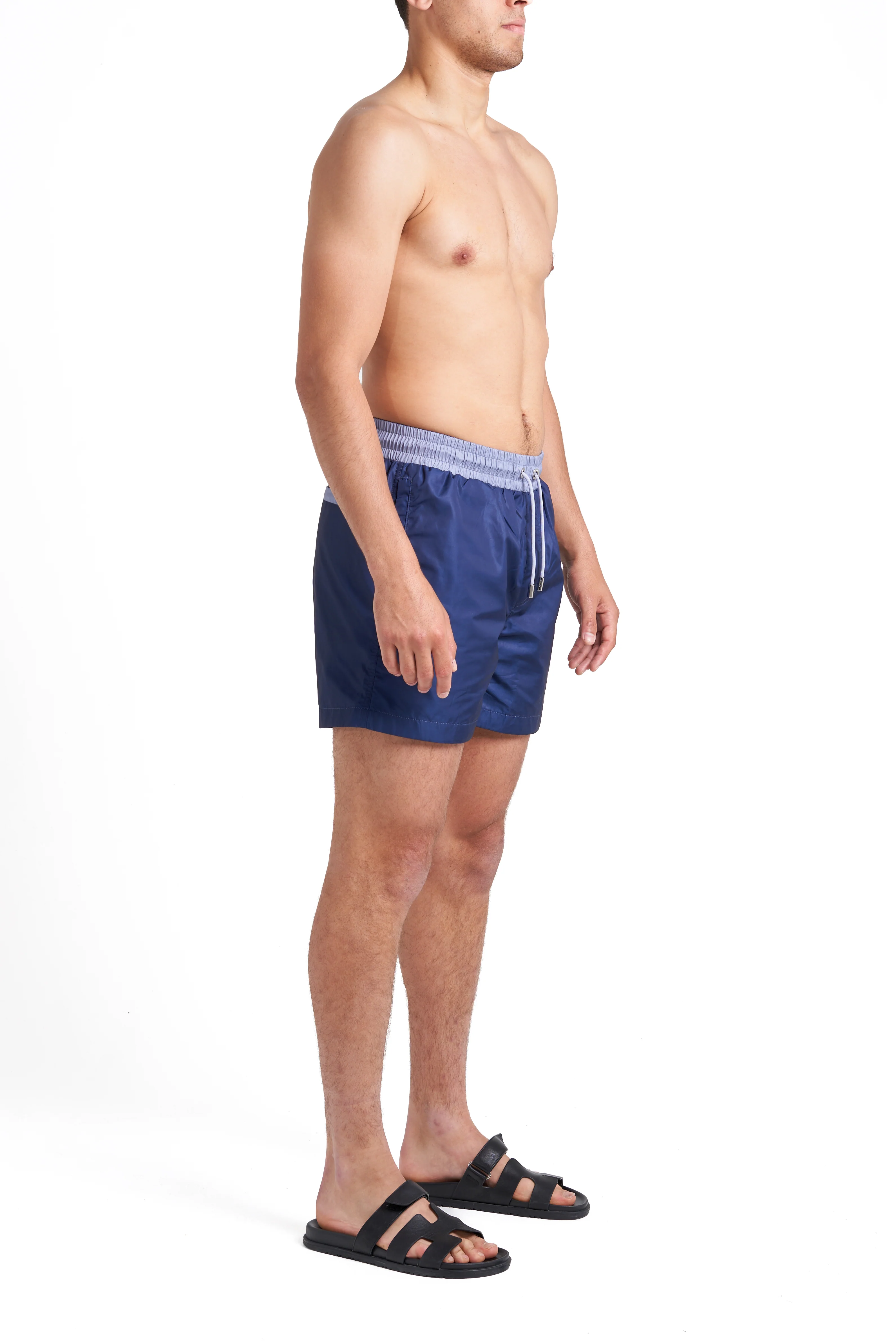 Plain Navy Swim Shorts - Image 4