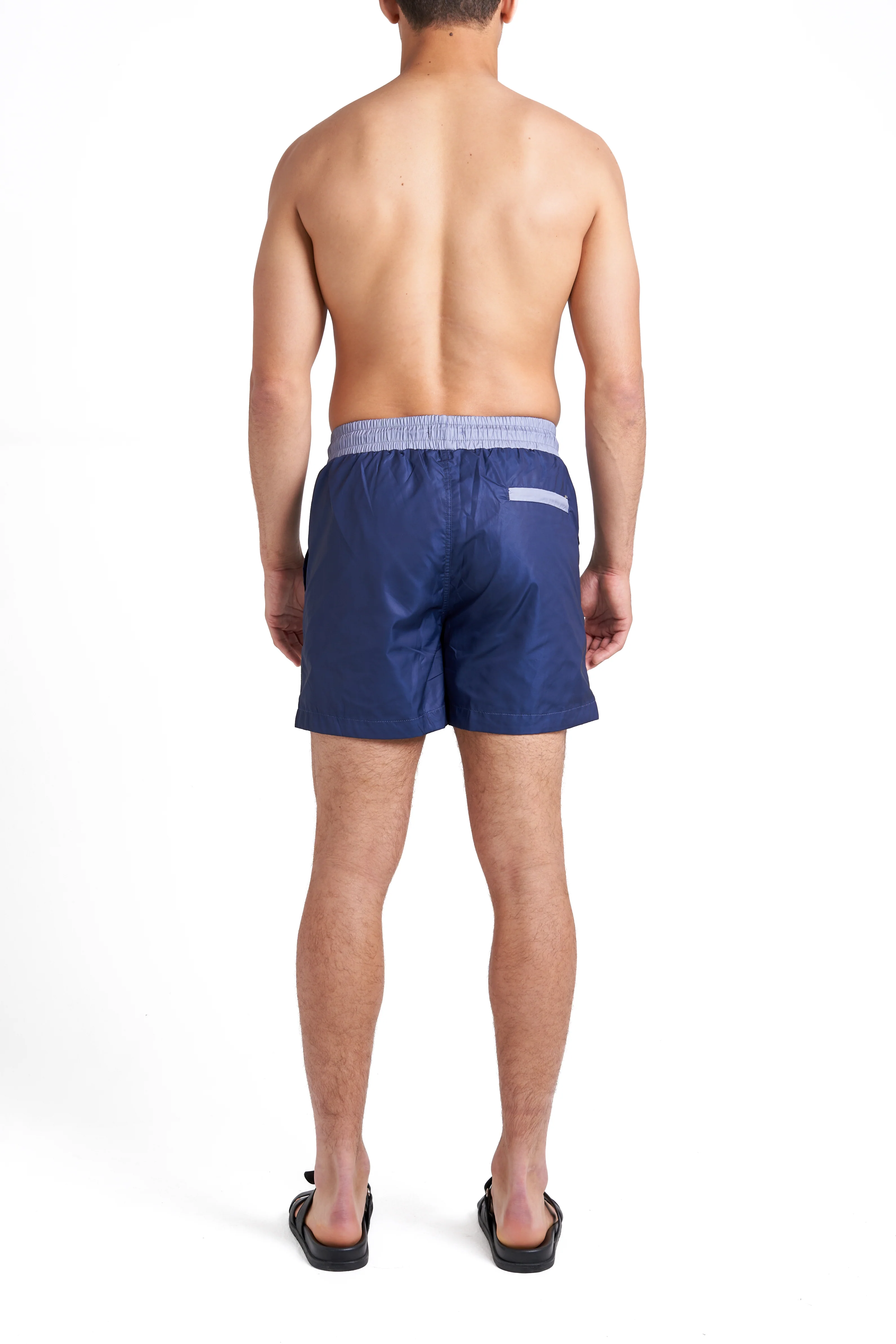 Plain Navy Swim Shorts - Image 8