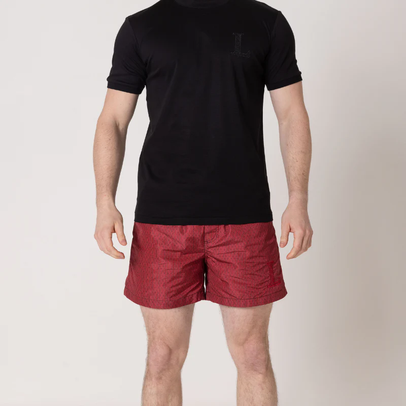 Red 'L' Swim Shorts - Image 4