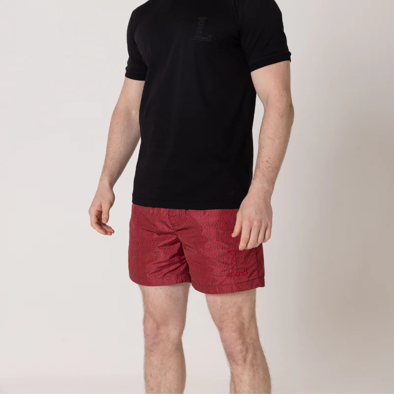 Red 'L' Swim Shorts - Image 6