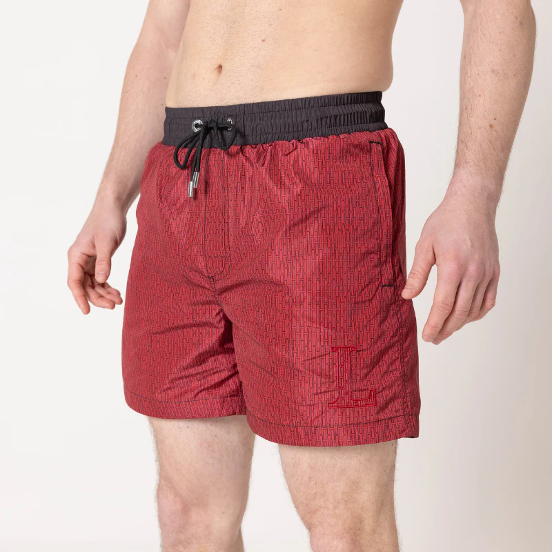 Red 'L' Swim Shorts - Image 7