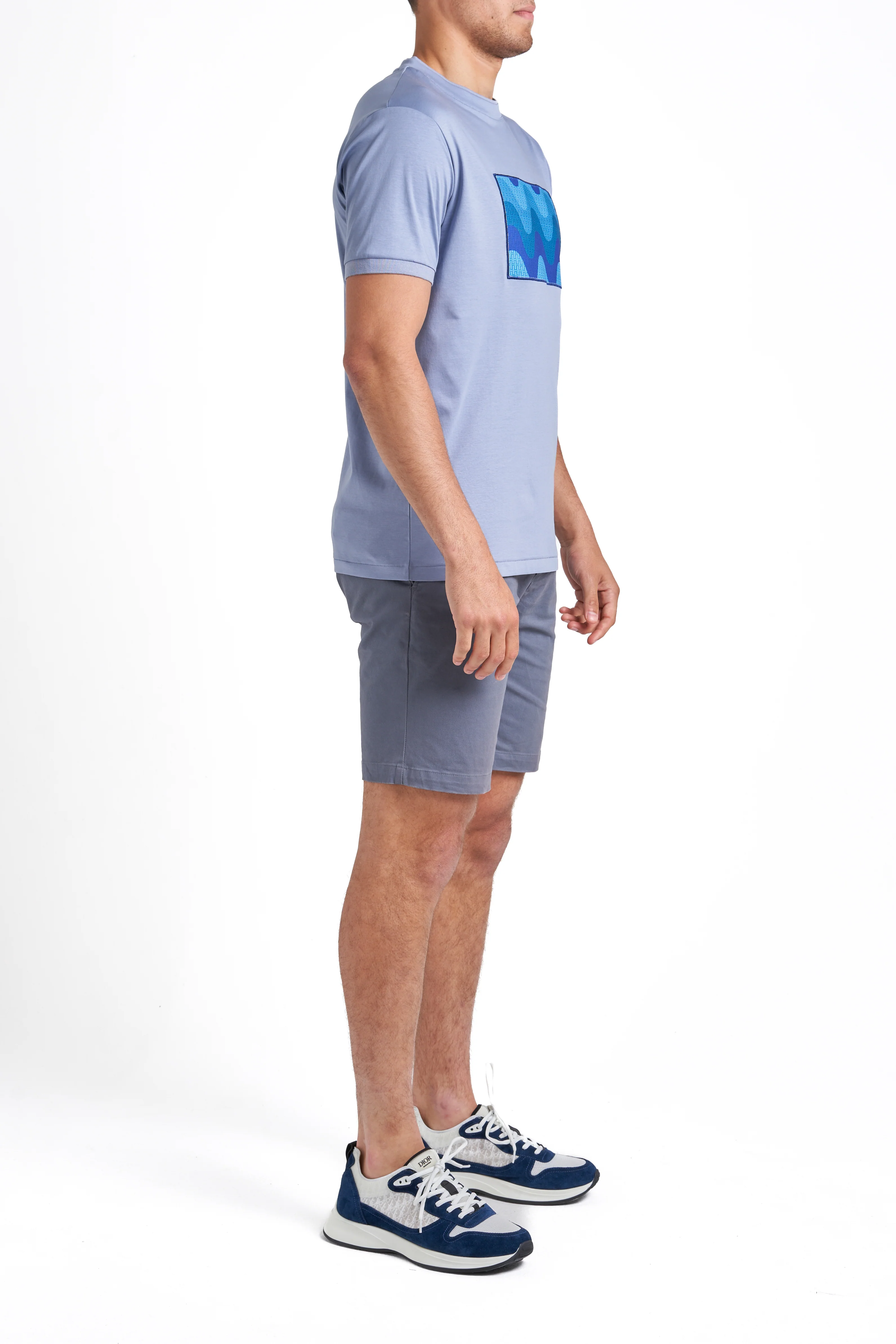 Steel Blue Waves T-shirt - Image 4