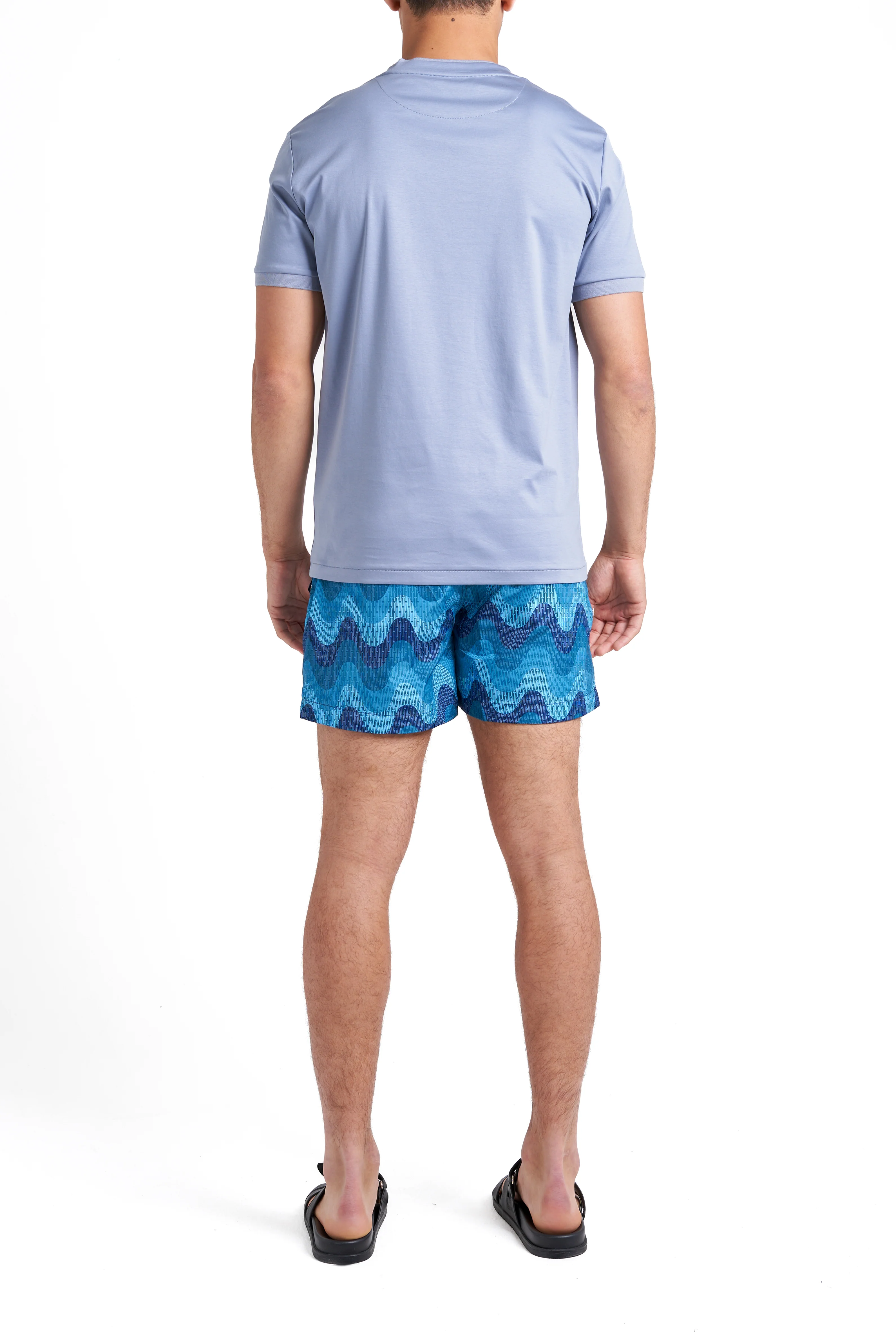 Steel Blue Waves T-shirt - Image 7