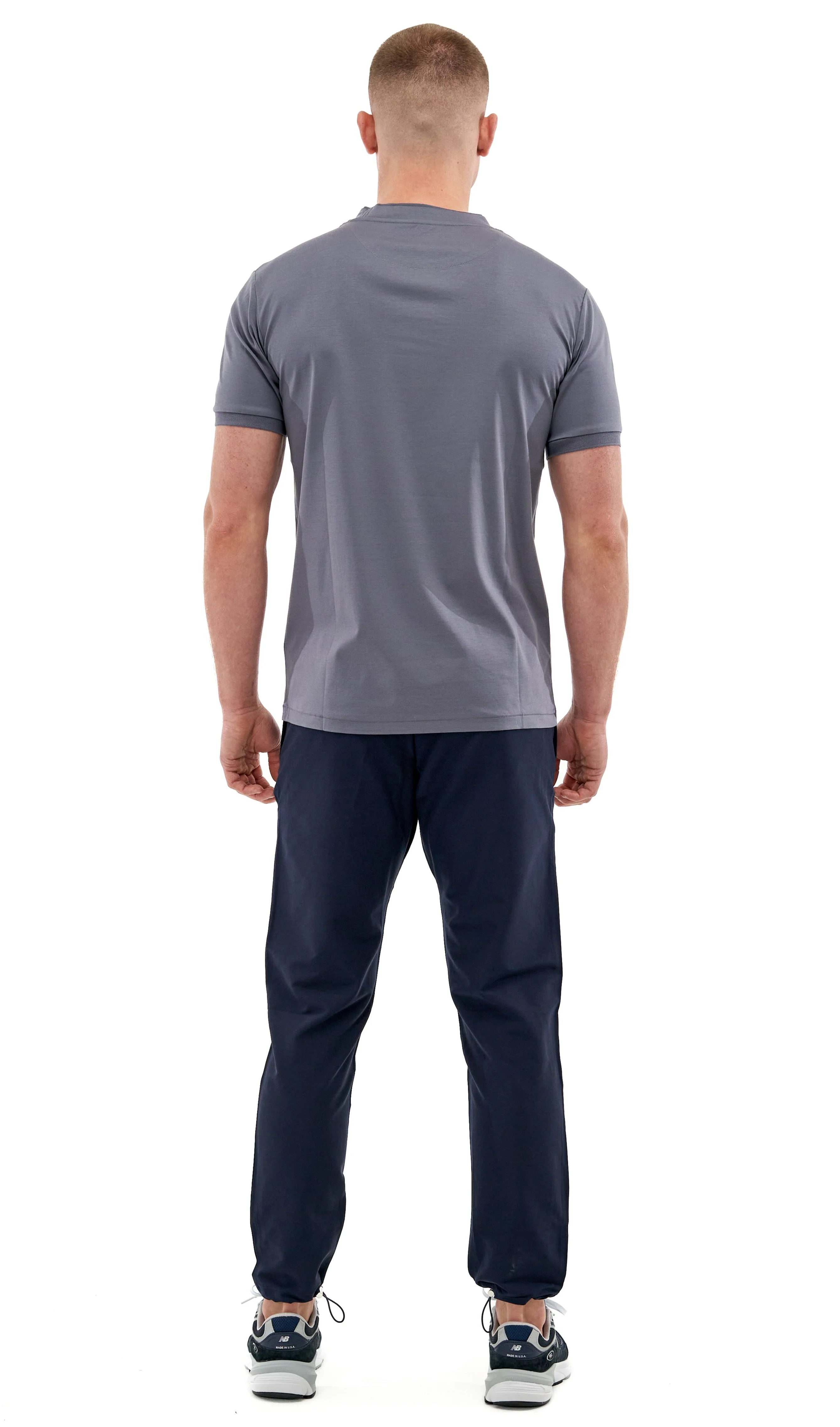 Steel Grey Mercerised Circle T-shirt - Image 5